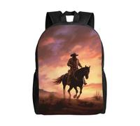 FodPand Laptop Backpack Large Capacity Carry On Backpack for Men Women Business Work Bag Ice and Fire Dragons Casual Daypack, Cowboy West, One Size, Travel Backpacks