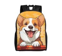 FodPand Laptop Backpack Large Capacity Carry On Backpack for Men Women Business Work Bag Ice cream rainbow gradient Casual Daypack, Cute Corgi Dog, One Size, Travel Backpacks
