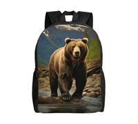 FodPand Laptop Backpack Large Capacity Carry On Backpack for Men Women Business Work Bag Ocean Sailing Casual Daypack, Brown Bear, One Size, Travel Backpacks