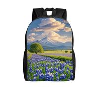FodPand Laptop Backpack Large Capacity Carry On Backpack for Men Women Business Work Bag Pastel Floral Pattern Casual Daypack, Texas Bluebonnets Scenery, One Size, Travel Backpacks