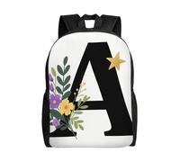 FodPand Laptop Backpack Large Capacity Carry On Backpack for Men Women Business Work Bag Pink Strawberry Casual Daypack, Number and Flowers, One size
