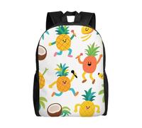 FodPand Laptop Backpack Large Capacity Carry On Backpack for Men Women Business Work Bag Retro Cassette Tape Casual Daypack, Pineapples, One size