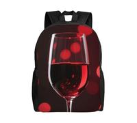 FodPand Laptop Backpack Large Capacity Carry On Backpack for Men Women Business Work Bag Retro Cassette Tape Casual Daypack, Red Wine Background, One size