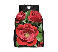 FodPand Laptop Backpack Large Capacity Carry On Backpack for Men Women Business Work Bag Running German Shepherd Dog Casual Daypack, Red Rose, One size