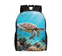 FodPand Laptop Backpack Large Capacity Carry On Backpack for Men Women Business Work Bag Skull Skeleton Casual Daypack, Sea Turtle, One size