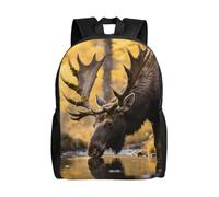 FodPand Laptop Backpack Large Capacity Carry On Backpack for Men Women Business Work Bag Skull Skeleton Casual Daypack, Rustic Woodland Deer, One Size, Travel Backpacks