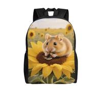 FodPand Laptop Backpack Large Capacity Carry On Backpack for Men Women Business Work Bag Train Casual Daypack, Sunflower Hamster, One Size, Travel Backpacks