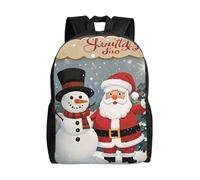 FodPand Laptop Backpack Large Capacity Carry On Backpack for Men Women Business Work Bag Truck in Snow Casual Daypack, Santa Claus Snowman, One size