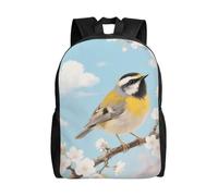 FodPand Laptop Backpack Large Capacity Carry On Backpack for Men Women Business Work Bag Walking Elephants Casual Daypack, Spring Birds Blooming Flowers, One Size, Travel Backpacks