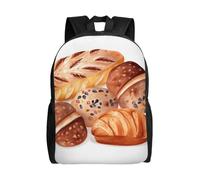 FodPand Laptop Backpack Large Capacity Carry On Backpack for Men Women Business Work Bag wolf under moon Casual Daypack, Painted Bread, One Size, Travel Backpacks