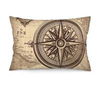 FodPand Law of The Compass Navigation Throw Pillow Cover 12 "x20, Soft Plush Decorative Pillow Case for Couch Sofa, Double-Sided Print Rectangle Cushion Cover for Bedroom Living Room