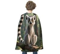 FodPand Lemurs in The Jungle Halloween Cloak Cosplay Costumes for Adults | Soft Satin Cape Poncho, Wizard/Witch/Vampire/Knight/Royal Roleplay, Spooky Party Favor, Trick or Treat Essential Accessories