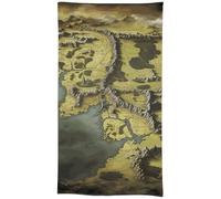 FodPand Linen Rectangle Tablecloth 55"x110" - Washable Heavy Duty Table Cover Middle Earth Map Tablecloth Stain Resistant Farmhouse Table Cloth for Dining Tables, Picnic, Party
