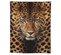 FodPand Linen Rectangle Tablecloth 55"x75" - Washable Heavy Duty Table Cover Depict A Leopard Tablecloth Stain Resistant Farmhouse Table Cloth for Dining Tables, Picnic, Party