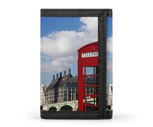 FodPand London Big Ben Wallet,Portable Three Folds Wallet Sturdy With Hanging Buckle Zipper Wallets for Man Woman