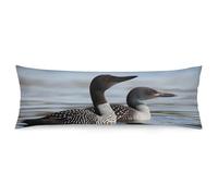 FodPand Loon Birds Body Pillow Cover 20"x54" Long Pillow Case with Zipper Decorative Bedding Pillowcase Boho Throw Pillows Cover Soft Cushion Pillows Case for Bed,Couch