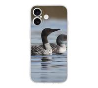 FodPand Loon Birds Phone Case for iPhone 17 TPU Hard Phone Protective Cover Anti-Scratch Shockproof Minimalist Aesthetic Case for Women & Men Transparent