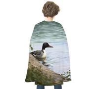 FodPand Loon Nature Birds Halloween Cloak Reversible Renaissance Cape Medieval Costume for Cosplay Themed Party Dress Up