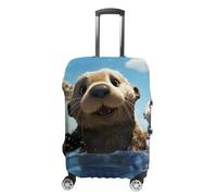 FodPand Lovely Sea Otter Print Luggage Covers for Suitcase Protector Fits 19-32 Inch Suitcase Cover, Washable Travel Baggage Covers Durable Luggage Protector for Secure Fit, style, M, Modern