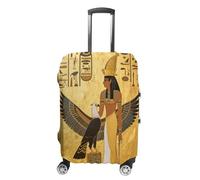 FodPand Luggage Cover for Suitcase 19-32 Inch Ancient Egyptian Art Travel Suitcase Protector Vibrant Anti-Scratch Washable Luggage Sleeve with Funny Design, white, Small, Ancient Egyptian Art