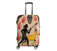 FodPand Luggage Cover for Suitcase 19-32 Inch Antelope Totem Travel Suitcase Protector Vibrant Anti-Scratch Washable Luggage Sleeve with Funny Design, white, M, Antelope Totem