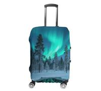 FodPand Luggage Cover for Suitcase 19-32 Inch Boreal Forest Travel Suitcase Protector Vibrant Anti-Scratch Washable Luggage Sleeve with Funny Design, white, L, Boreal Forest