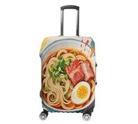 FodPand Luggage Cover for Suitcase 19-32 Inch Doodle Style Noodles Travel Suitcase Protector Vibrant Anti-Scratch Washable Luggage Sleeve with Funny Design, white, XL, Doodle Style Noodles