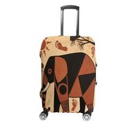 FodPand Luggage Cover for Suitcase 19-32 Inch Elephant March Print Travel Suitcase Protector Vibrant Anti-Scratch Washable Luggage Sleeve with Funny Design, white, L, Elephant March Print