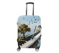 FodPand Luggage Cover for Suitcase 19-32 Inch Floating Piano Isle Travel Suitcase Protector Vibrant Anti-Scratch Washable Luggage Sleeve with Funny Design, white, M, Floating Piano Isle