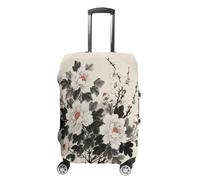 FodPand Luggage Cover for Suitcase 19-32 Inch Floral Mandala Travel Suitcase Protector Vibrant Anti-Scratch Washable Luggage Sleeve with Funny Design, white, XL, Floral Mandala