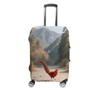 FodPand Luggage Cover for Suitcase 19-32 Inch Golden Pheasant Travel Suitcase Protector Vibrant Anti-Scratch Washable Luggage Sleeve with Funny Design, white, M, Golden Pheasant
