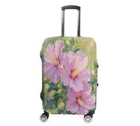 FodPand Luggage Cover for Suitcase 19-32 Inch Hibiscus Flowers Travel Suitcase Protector Vibrant Anti-Scratch Washable Luggage Sleeve with Funny Design, white, L, Hibiscus Flowers