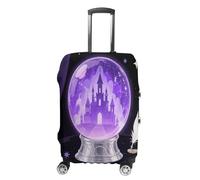 FodPand Luggage Cover for Suitcase 19-32 Inch Magic Crystal Ball Travel Suitcase Protector Vibrant Anti-Scratch Washable Luggage Sleeve with Funny Design, white, Small, Magic Crystal Ball