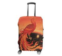 FodPand Luggage Cover for Suitcase 19-32 Inch Red Phoenix Travel Suitcase Protector Vibrant Anti-Scratch Washable Luggage Sleeve with Funny Design, white, Small, Red Phoenix
