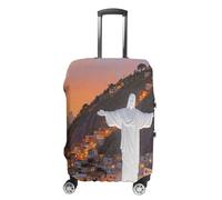 FodPand Luggage Cover for Suitcase 19-32 Inch Rio Christ The Redeemer City Travel Suitcase Protector Vibrant Anti-Scratch Washable Luggage Sleeve with Funny Design, white, M, Rio Christ the Redeemer