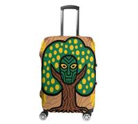 FodPand Luggage Cover for Suitcase 19-32 Inch Tree Spirit Totem Travel Suitcase Protector Vibrant Anti-Scratch Washable Luggage Sleeve with Funny Design, white, Small, Tree Spirit Totem