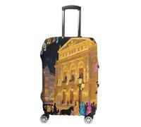 FodPand Luggage Cover for Suitcase 19-32 Inch Vienna Opera House Travel Suitcase Protector Vibrant Anti-Scratch Washable Luggage Sleeve with Funny Design, white, M, Vienna Opera House