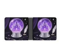 FodPand Magic Crystal Ball Wallet for Men Leather Bifold Wallet Front Pocket Wallets Card Holder Wallets Money Clip