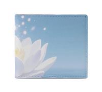 FodPand Magical Lotus Flower Bloom Bifold Wallet for Men Women, 4.3"x3.7" Compact Leather Wallet with ID Window & Coin Pocket, Slim Minimalist Card Holder for Daily Carry & Travel