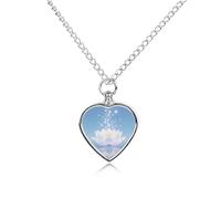 FodPand Magical Lotus Flower Bloom Pet Memorial Necklace for Ashes Waterproof Cremation Jewelry for Men Women Adjustable Pet Urn Pendant with Filling Kit Keepsake Gift for Loss of Dog Cat