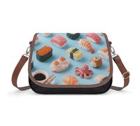 FodPand Many Sushi Food Crossbody Bags for Women, Leather Casual Purse With Adjustable Strap Trendy Sling Bag Spacious Women's Handbag for Travel Party Beach