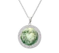 FodPand Many White Necklaces for Women Round Pendant Necklace Charm Coin Pendant Elegant Circle Diamond Necklace Disc Necklace Disk Dainty Necklaces Fashion Jewelry, One Size, Metal, No Gemstone