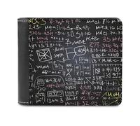 FodPand Math Formula Leather Wallets for Men Women Credit Card Holder Slim Billfold Wallet with 6 Card Slots