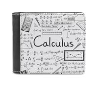 FODPAND Math Geometry G alculus Leather Wallet Extra Capacity Bifold Wallet Slim Minimalist Front Pocket Wallets Credit Card Holder
