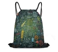 FodPand Math Question Drawstring Backpack Gym Trip Cinch Sack for Unisex Waterproof Shoe Bags for Travel Honeycomb Fabric Drawstring Bag 16x 20 Inch for Swimming Beach