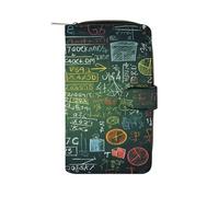 FodPand Math Question Leather Wallet Zipper Long Purse for Women Large Credit Card Holder for Work Travel Daily Use