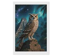 FodPand Maya Owl 5D Diamond Painting Kits for Adults Beginners Full Drill Square Diamond Dots Pictures Gem Art Supplies for Home Wall Room Decoration DIY Craft Set Gift 8X12