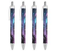 FodPand Mechanical Cat Ballpoint Pens Fine Point Smooth Writing Pen Retractable Ball Point Pens 0.5mm Black Ink Pen Office Supplies Gifts for Men Women 4 PCS