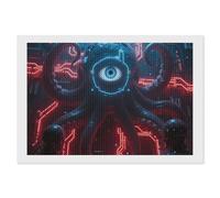 FodPand Mechanical Octopus Eyes Diamond Painting Kit for Adults 5D DIY Diamond Art with Sparkling Gems Round Drill Complete Set Paintings for Beginners Unique Wall Decor Gift 8"x12"