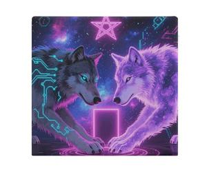 FodPand Memory Foam Seat Cushion for Chairs 13.8 X 15 Inches, Removable Cover Square Chair Pad with Zipper, Lightning Wolves Chair Cushion for Office, Car, Home & Outdoor